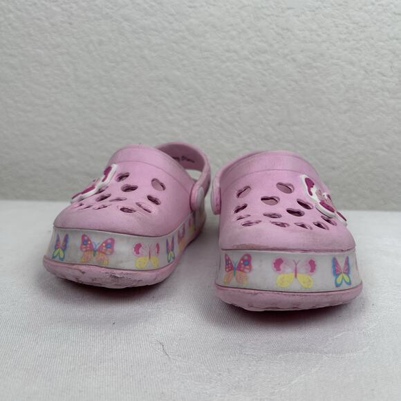 Stepping Stones Butterflies and hearts child sz 4 slip on with backstrap shoes - Picture 2 of 8